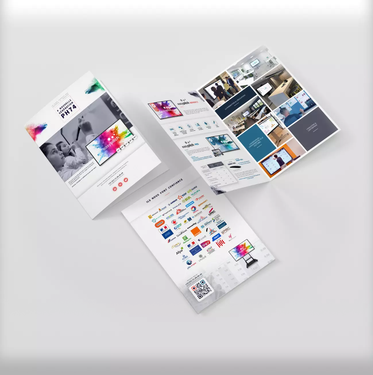 Divers web et print pour une marque d’écrans interactifs